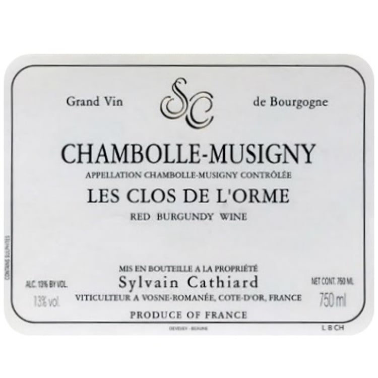 Sylvain Cathiard Chambolle-Musigny Les Clos de l'Orme 2010 (6x75cl)