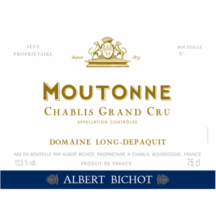 Albert Bichot Domaine Long-Depaquit Chablis Grand Cru Moutonne 2016 (3x150cl)