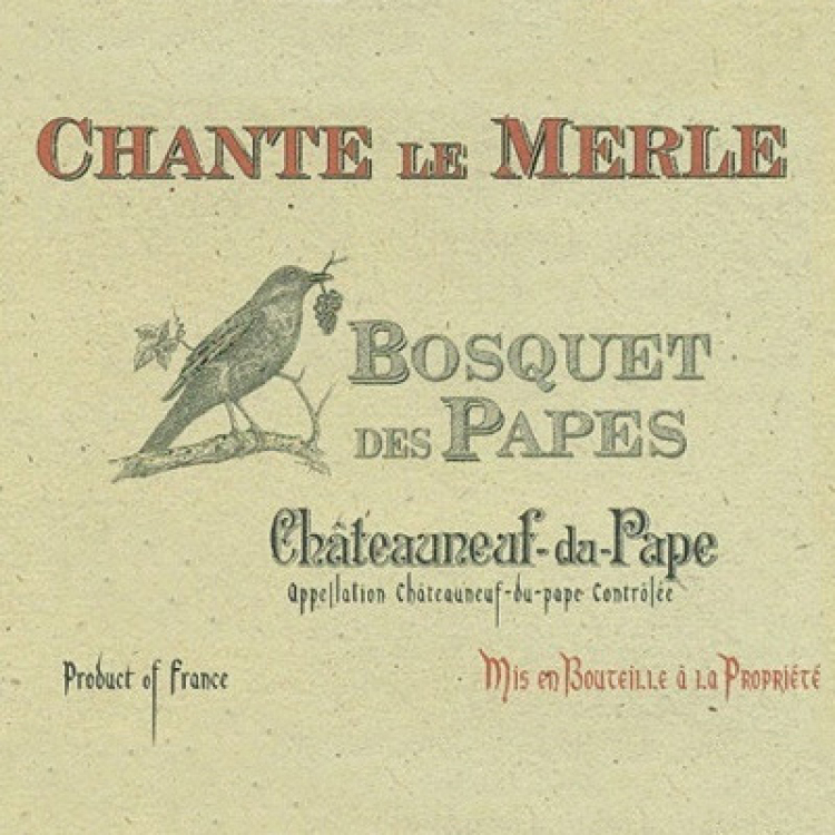Bosquet des Papes Chateauneuf-du-Pape Chante Le Merle VV 2017 (6x75cl)
