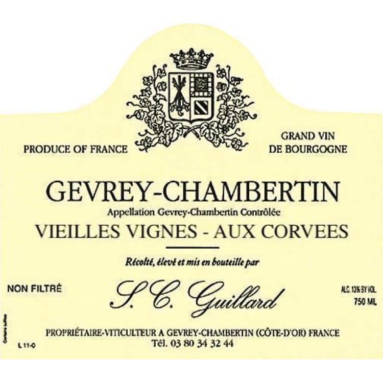 Guillard Gevrey-Chambertin Aux Corvees VV 2015 (6x75cl)