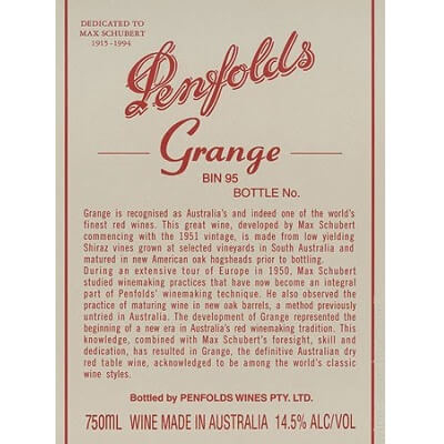 Penfolds Grange Bin 95 2020 (6x75cl)