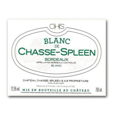 Chasse Spleen Blanc 2017 (6x75cl)
