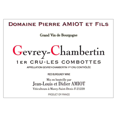 Pierre Amiot Gevrey Chambertin 1er Cru Aux Combottes 2017 (6x75cl)