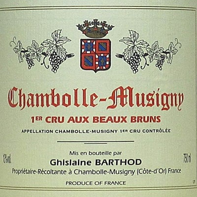 Ghislaine Barthod Chambolle-Musigny 1er Cru Aux Beaux Bruns 2016 (6x75cl)