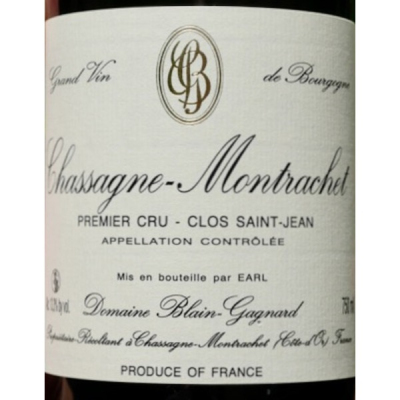 Jean-Marc Blain-Gagnard Chassagne-Montrachet 1er Cru Clos Saint Jean Rouge 2022 (12x75cl)