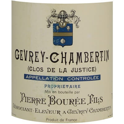 Pierre Bouree Gevrey-Chambertin Clos de la Justice 2016 (12x75cl)