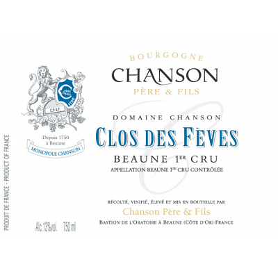 Chanson Pere & Fils Beaune 1er Cru Clos des Feves 2013 (6x75cl)