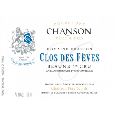 Chanson Pere & Fils Beaune 1er Cru Clos des Feves 2012 (6x75cl)