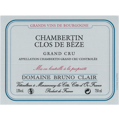 Bruno Clair Chambertin-Clos-De-Beze Grand Cru 2010 (12x75cl)