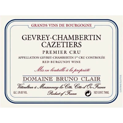 Bruno Clair Gevrey-Chambertin 1er Cru Les Cazetiers 2017 (12x75cl)