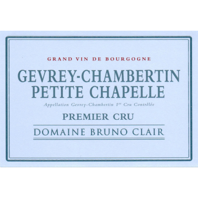 Bruno Clair Gevrey Chambertin 1er Cru Petite Chapelle 2018 (6x75cl)