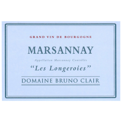 Bruno Clair Marsannay Les Longeroies 2017 (12x75cl)