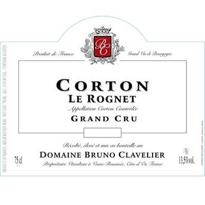 Bruno Clavelier Corton Grand Cru Le Rognet 2012 (1x75cl)