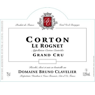Bruno Clavelier Corton Grand Cru Le Rognet 2012 (6x75cl)