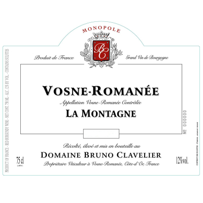 Bruno Clavelier Vosne-Romanee 1er Cru La Montagne 2022 (6x75cl)