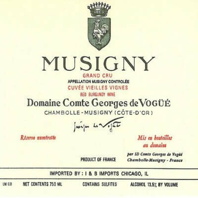 Comte Georges de Vogue Musigny Grand Cru VV 2012 (3x150cl)