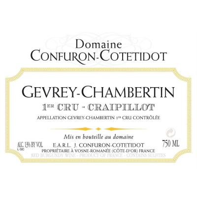Confuron-Cotetidot Gevrey-Chambertin 1er Cru Craipillot 2019 (6x75cl)