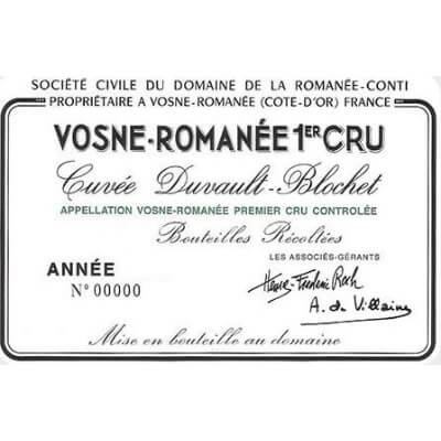 Domaine de la Romanee-Conti Vosne-Romanee 1er Cru Cuvee Duvault Blochet 2019 (6x75cl)