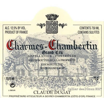 Claude Dugat Charmes-Chambertin Grand Cru 2012 (12x75cl)