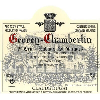 Claude Dugat Gevrey-Chambertin 1er Cru Lavaux Saint-Jacques 2017 (6x75cl)