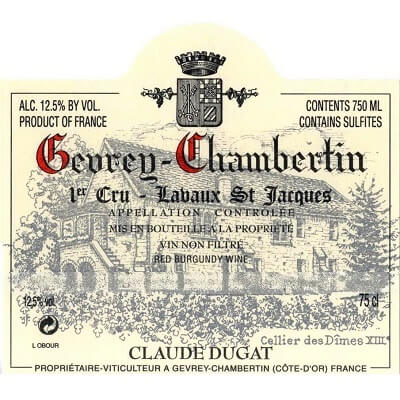 Claude Dugat Gevrey-Chambertin 1er Cru Lavaux Saint-Jacques 2022 (6x75cl)