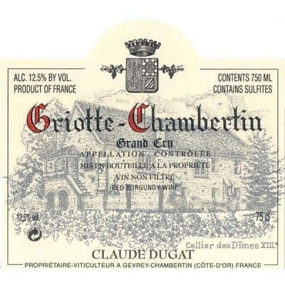 Claude Dugat Griotte-Chambertin Grand Cru 2008 (12x75cl)