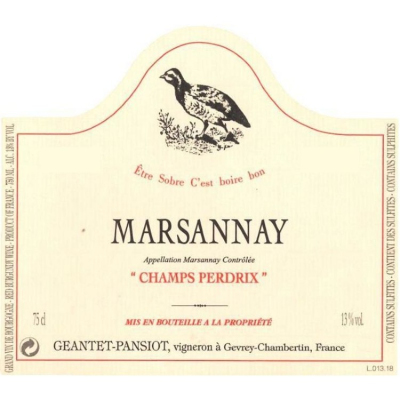 Geantet Pansiot Marsannay Champs Perdrix 2021 (12x75cl)