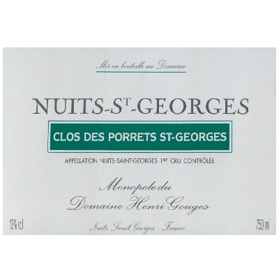 Henri Gouges Nuits-Saint-Georges 1er Cru Clos des Porrets St-Georges 2018 (6x75cl)