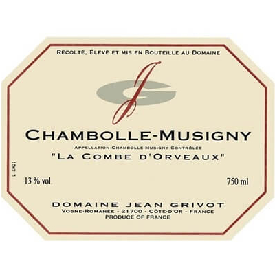Jean Grivot Chambolle-Musigny 1er Cru La Combe d'Orveau 2019 (1x75cl)