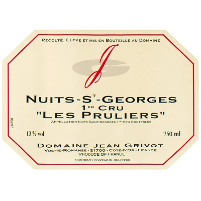 Jean Grivot Nuits-Saint-Georges 1er Cru Les Pruliers 2014 (6x75cl)