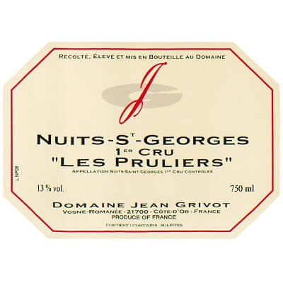 Jean Grivot Nuits-Saint-Georges 1er Cru Les Pruliers 2021 (6x75cl)