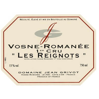 Jean Grivot Vosne-Romanee 1er Cru Les Reignots 2008 (6x75cl)