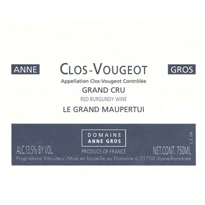 Anne Gros Clos-Vougeot Grand Cru Le Grand Maupertui 2018 (6x75cl)