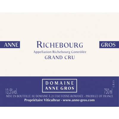 Anne Gros Richebourg Grand Cru 1997 (3x75cl)