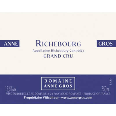Anne Gros Richebourg Grand Cru 2002 (6x75cl)