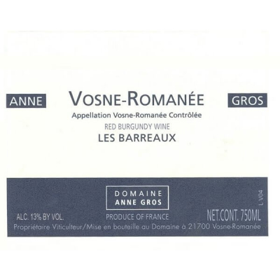 Anne Gros Vosne-Romanee 1er Cru Les Barreaux 2020 (6x75cl)