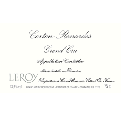 Domaine Leroy Corton-Renardes Grand Cru 2015 (1x75cl)