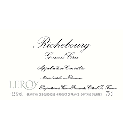 Leroy Richebourg Grand Cru 2001 (3x75cl)
