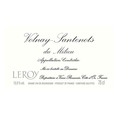 Leroy Volnay 1er Cru Santenots du Milieu 2013 (2x75cl)