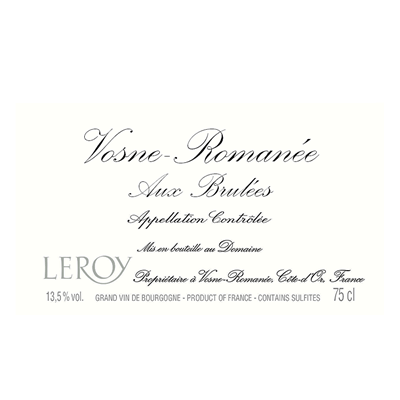 Domaine Leroy Vosne-Romanee 1er Cru Aux Brulees 2014 (3x75cl)