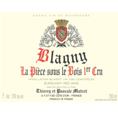 Matrot Blagny 1er Cru La Piece Sous le Bois Rouge 2020 (6x75cl)