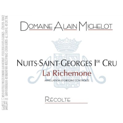 Alain Michelot Nuits-Saint-Georges 1er Cru Richemone 2018 (6x75cl)