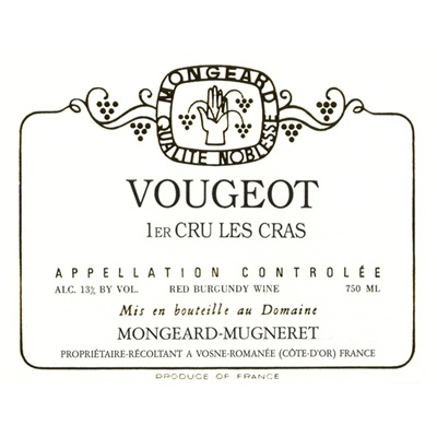 Mongeard-Mugneret Vougeot 1er Cru Les Cras 2016 (6x75cl)