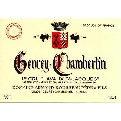 Armand Rousseau Gevrey-Chambertin 1er Cru Lavaux St Jacques 2016 (1x75cl)