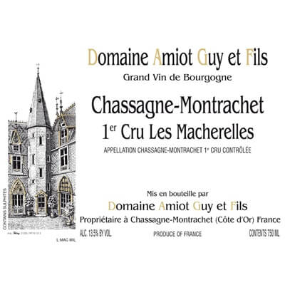 Guy Amiot Chassagne-Montrachet 1er Cru Les Macherelles 2021 (12x75cl)