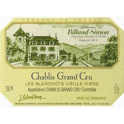 Billaud-Simon Chablis Grand Cru Les Blanchots VV 2006 (4x75cl)