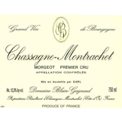 Jean-Marc Blain-Gagnard Chassagne-Montrachet 1er Cru Morgeot Blanc 2021 (6x75cl)