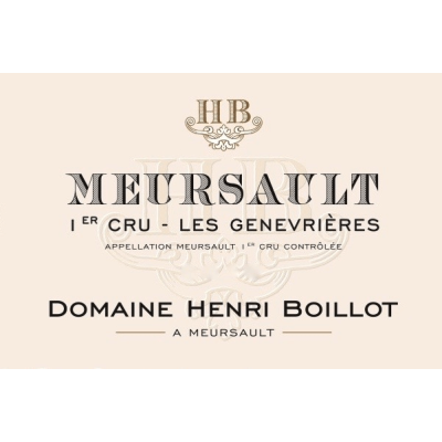 Henri Boillot Meursault 1er Cru Les Genevrieres 2019 (3x75cl)