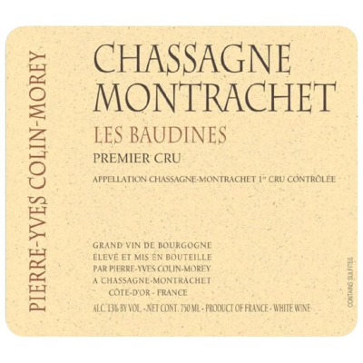 Pierre-Yves Colin-Morey Chassagne-Montrachet 1er Cru Les Baudines 2019 (3x75cl)