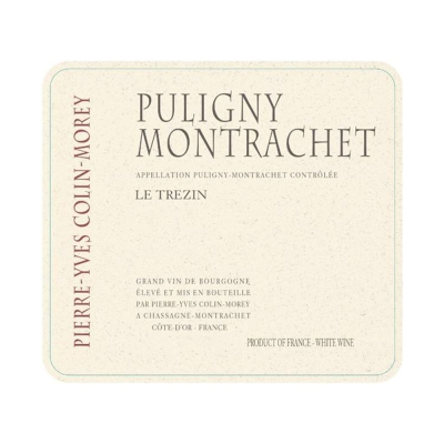 Pierre-Yves Colin-Morey Puligny-Montrachet Le Trezin 2018 (6x75cl)